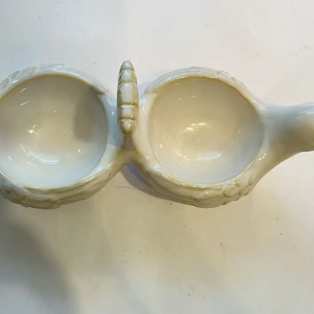 Vintage Pottery Barn 12 Days of Christmas Two Turtle Doves Ceramic Divided Bowls